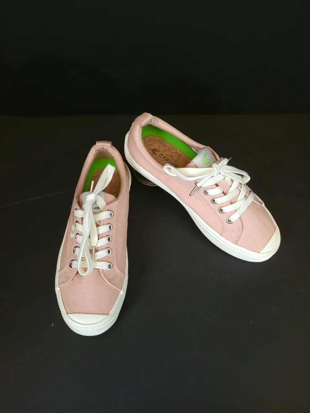 Women’s Pink Canvas Lace-Up Athletic Sneakers